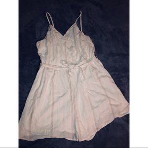 Cream and white Spaghetti strap romper